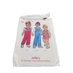 The Children’s Corner Patterns 80s Jeffery 6 Mo 1-2 One Piece Romper Sunsuit